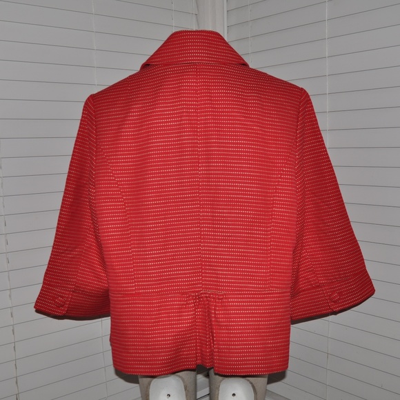 New LANE BRYANT Red Textured Dot Jacket NWT [B3] - Picture 5 of 6